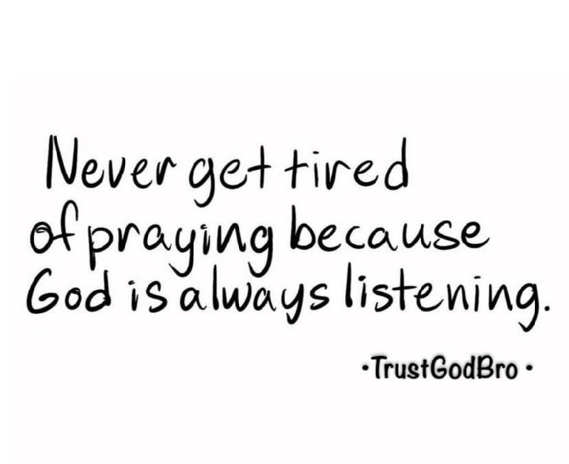 God is always listening to what …