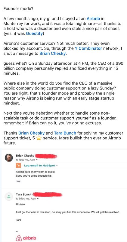 on importance of staying grounded [(](https://www.linkedin.com/posts/jpmontoya9_founder-mode-a-few-months-ago-my-gf-and-activity-7248026944712114177-6XB)[source)](https://www.linkedin.com/posts/jpmontoya9_founder-mode-a-few-months-ago-my-gf-and-activity-7248026944712114177-6XBc)