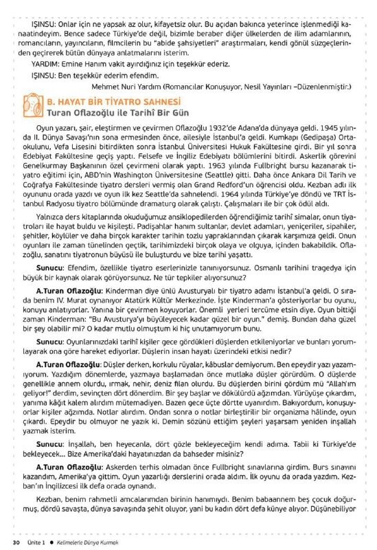Yedi iklim dinleme okuma metinleri va …