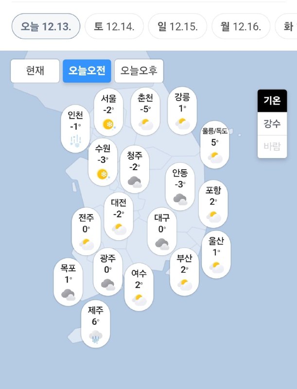 오늘의 날씨