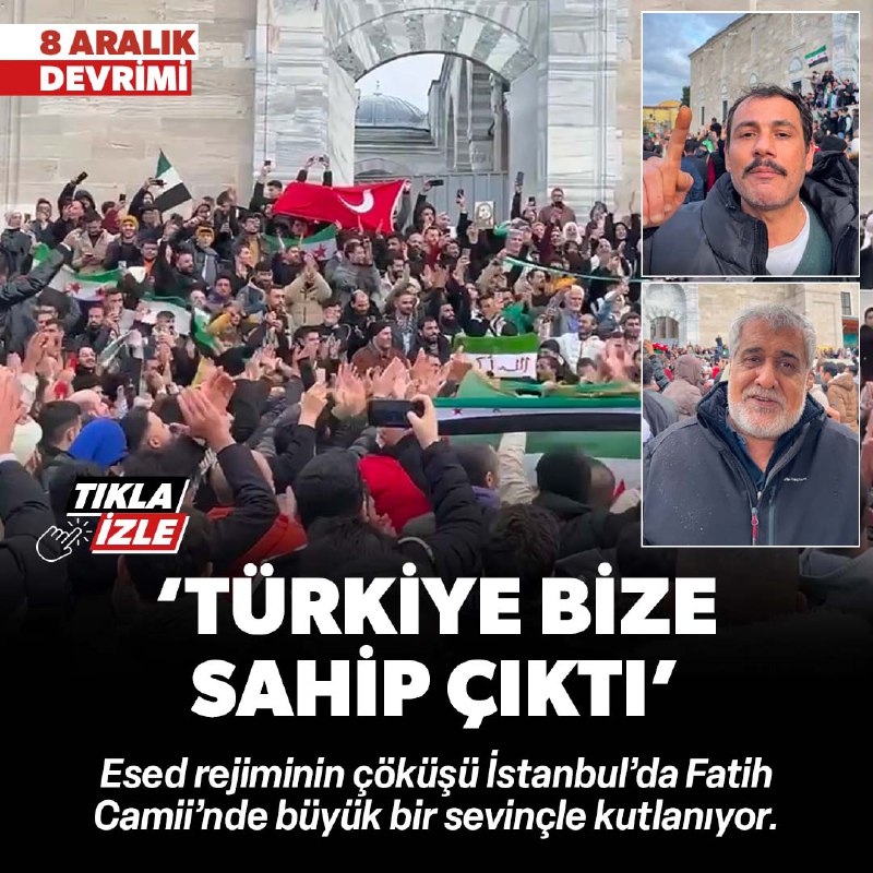 **Esed’in çöküşü Fatih Camii’nde kutlanıyor**