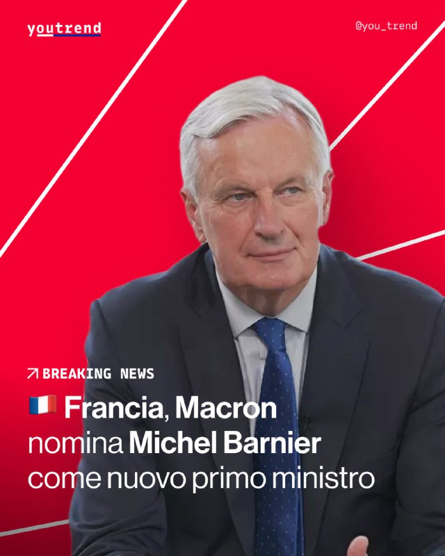 ***🔴*** **BREAKING**: Macron nomina Michel Barnier …