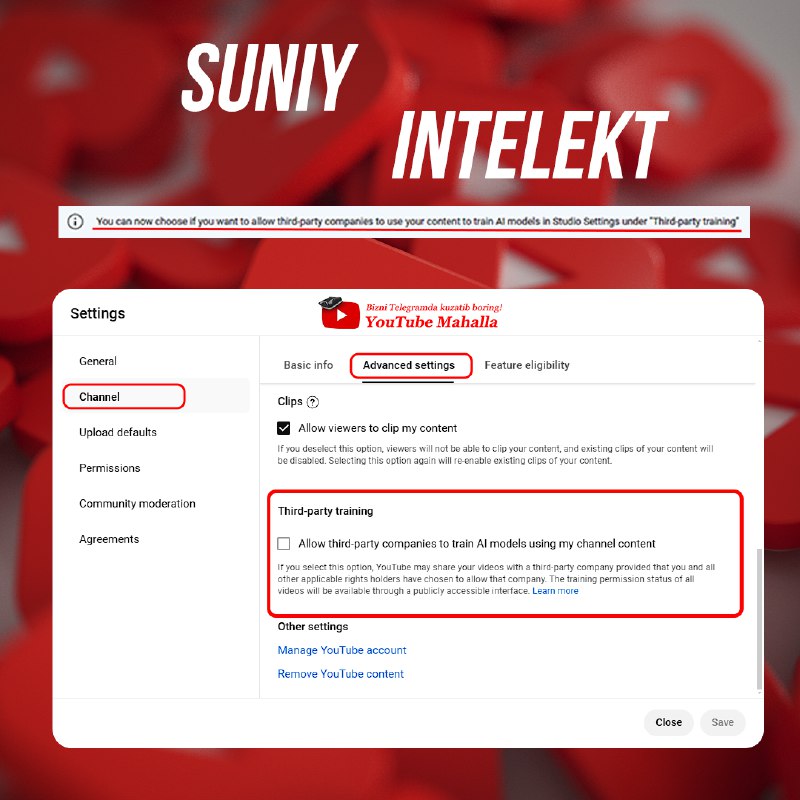 **Youtube suniy intelektni rivojlantirishda sizni videolaringizdan …