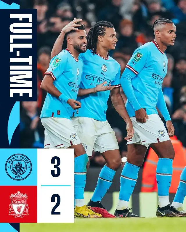 FT | Man City 3-2 Liverpool