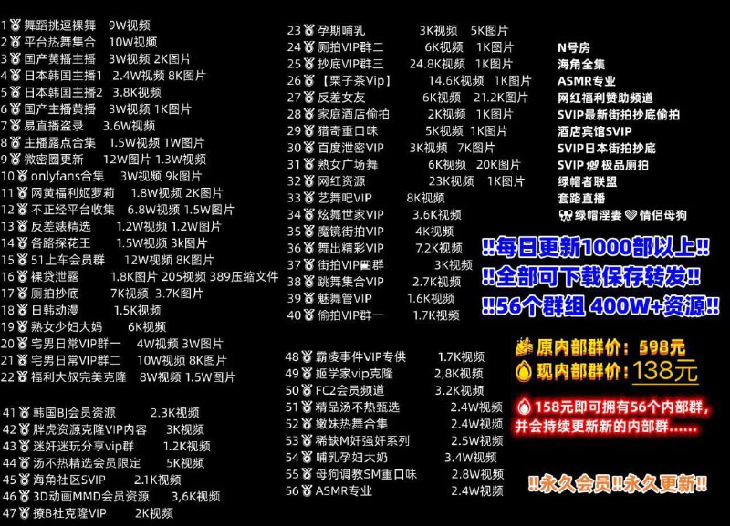 ***✅***二十万极品萝莉资源永久会员88***?***