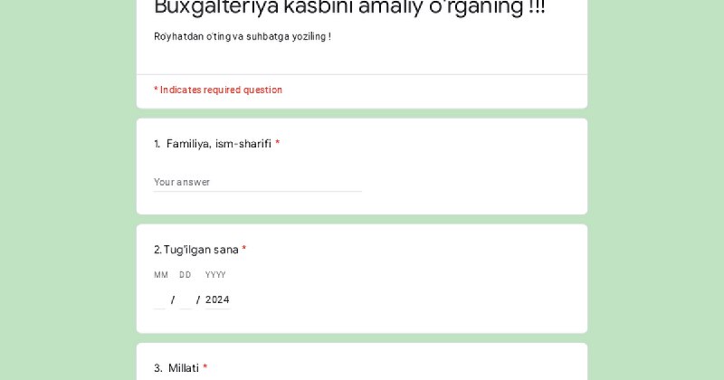 **"Finlite" Akademiyasiga quyidagi lavozimlarga ishga taklif …