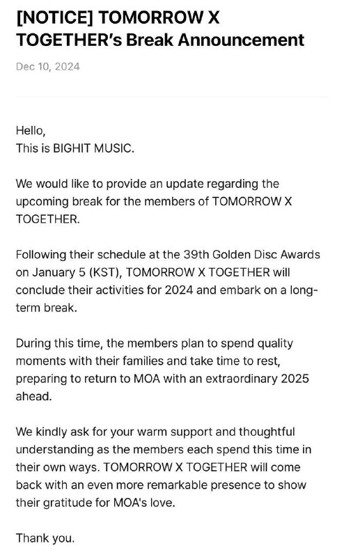 omg finally a break for txt!!!! …