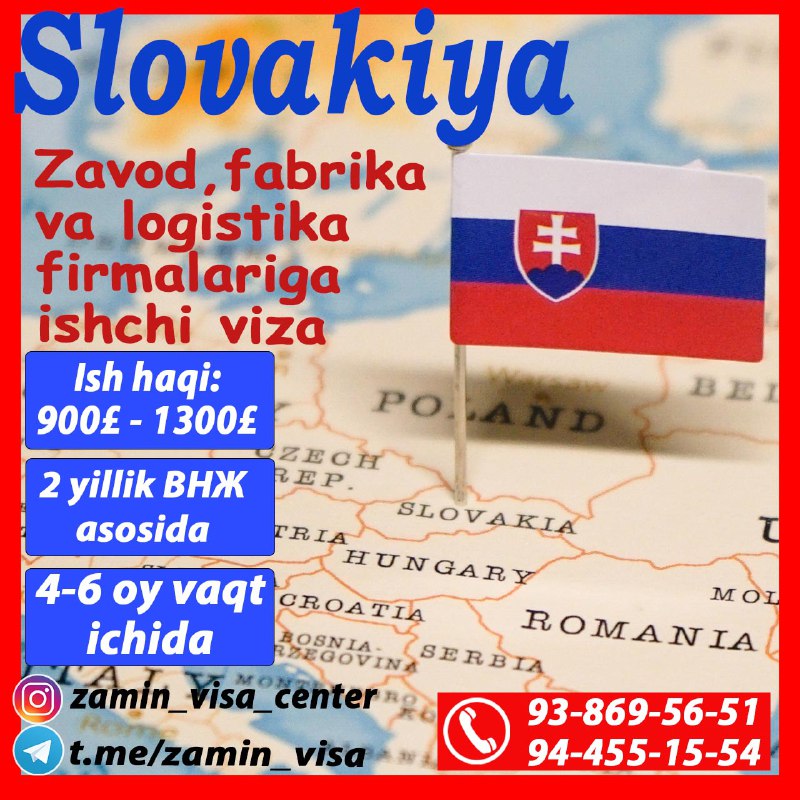 **Slovakiya davlati zavod, fabrikalarga va logistika …