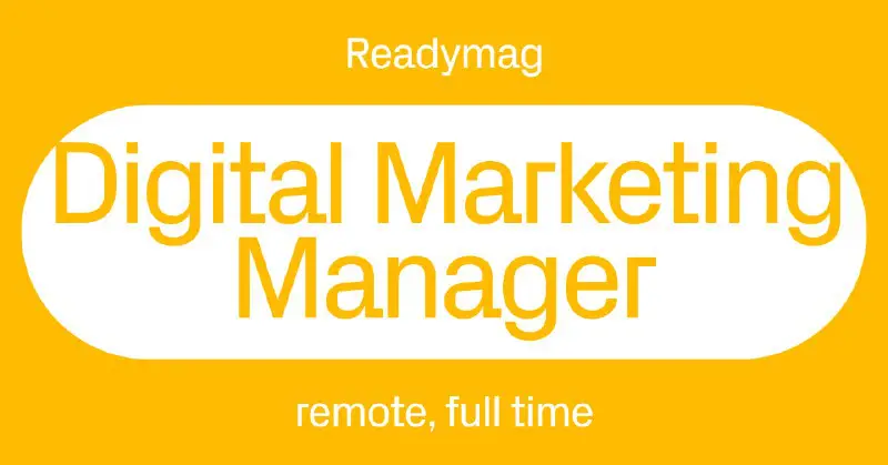 **Digital Marketing Manager в Readymag**