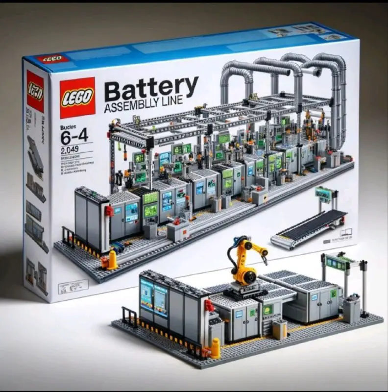 LEGO yordamida akkumulyator ishlab chiqarish liniyasini …