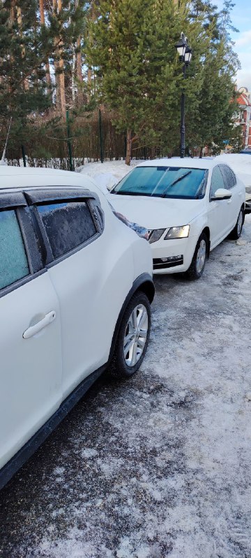 Отогреваем наш белый автопарк:)