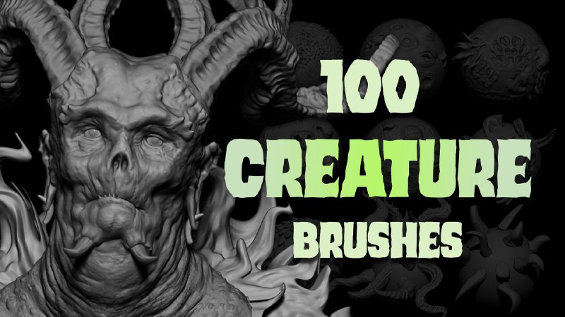 **100 Creature Brush Mega Pack**