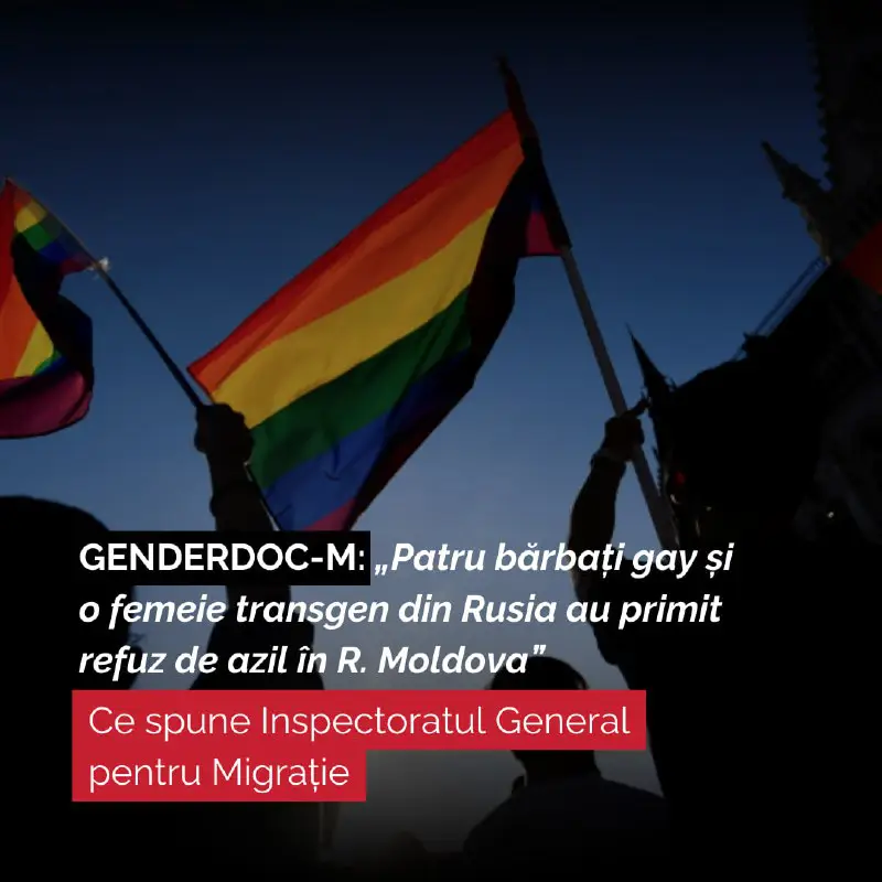 [***⭕️*** **Reprezentanții GENDERDOC-M**](https://www.zdg.md/stiri/stiri-sociale/genderdoc-m-patru-barbati-gay-si-o-femeie-transgen-din-rusia-au-primit-refuz-de-azil-in-r-moldova-ce-spune-inspectoratul-general-pentru-migratie/)au anunțat astăzi că …