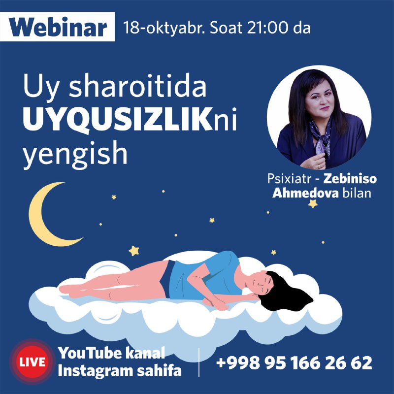 Bugun soat 21:00 da **"Uy sharoitida …