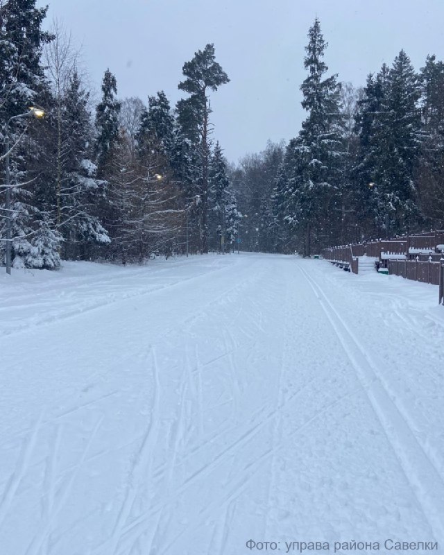 **Лыжня открыта на трассе за горбольницей**