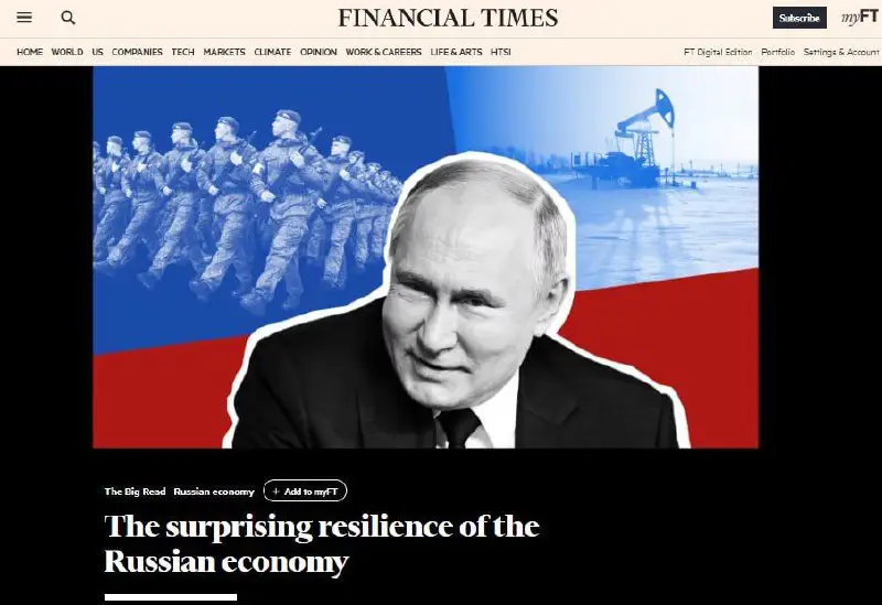 **FINANCIAL TIMES: Odolnosť ruskej ekonomiky ohromila …
