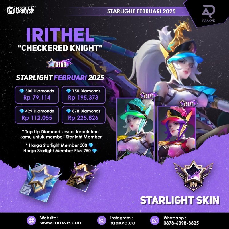 ***🆕***Skin Starlight Irithel Checkered Knight