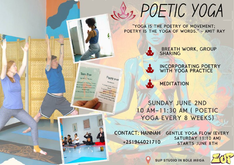 The next special ‘Poetic Yoga’ class