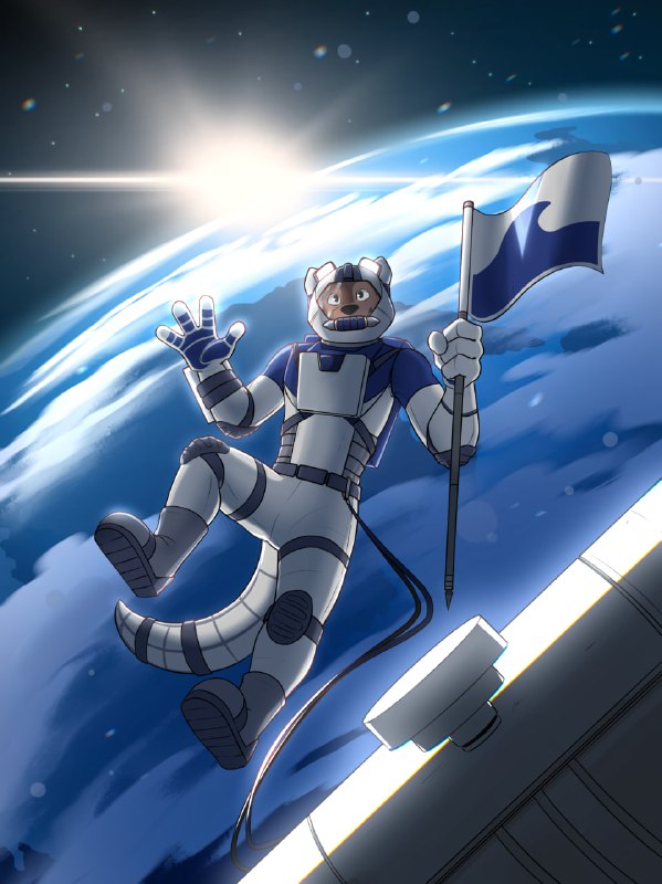 Otter in space! :D Drawing I …