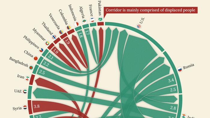 **Visualizing The World's Busiest Migration Corridors**