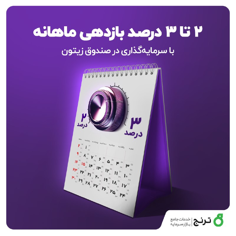 **۲ تا ۳ درصد بازدهی ماهانه**