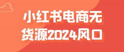 **小红书电商无货源2024风口**