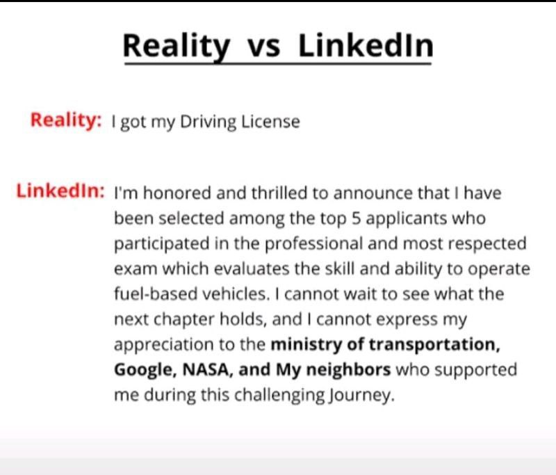 LinkedIn VS Reality