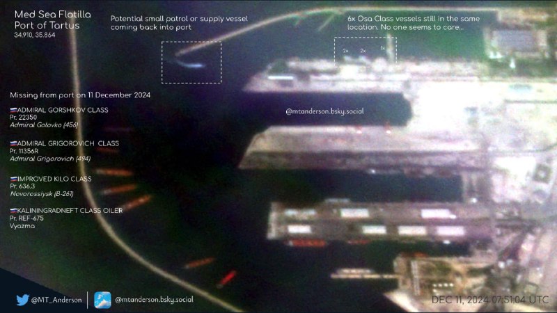 Another satellite image from the port …