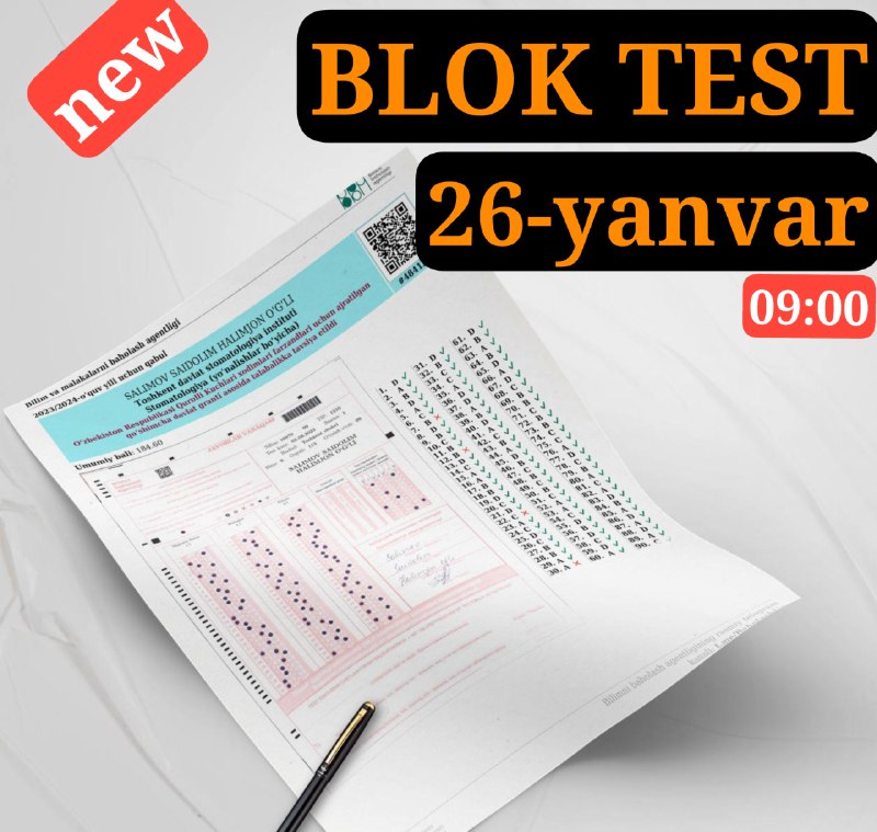 Yangi Blok test